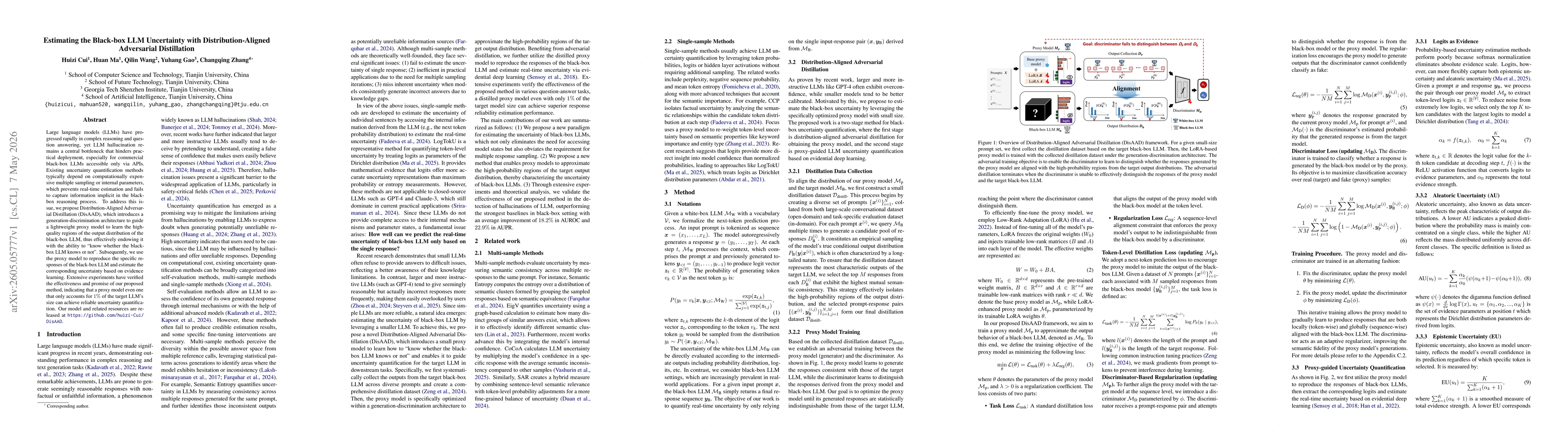 Thumbnail for Estimating the Black-box LLM Uncertainty with Distribution-Aligned Adversarial Distillation