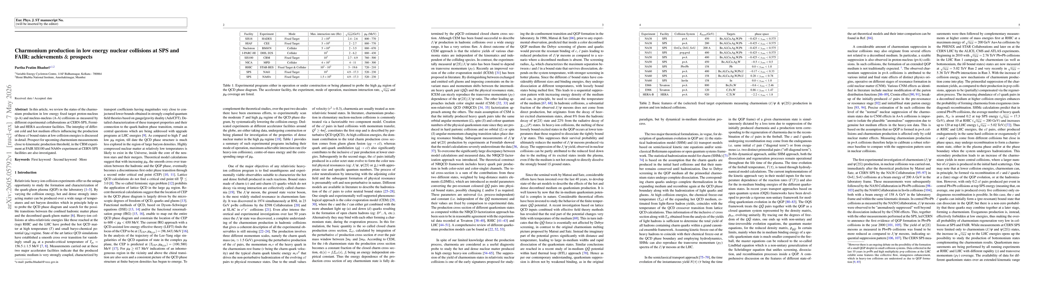 Thumbnail for Charmonium production in low energy nuclear collisions at SPS and FAIR: achievements $\&$ prospects