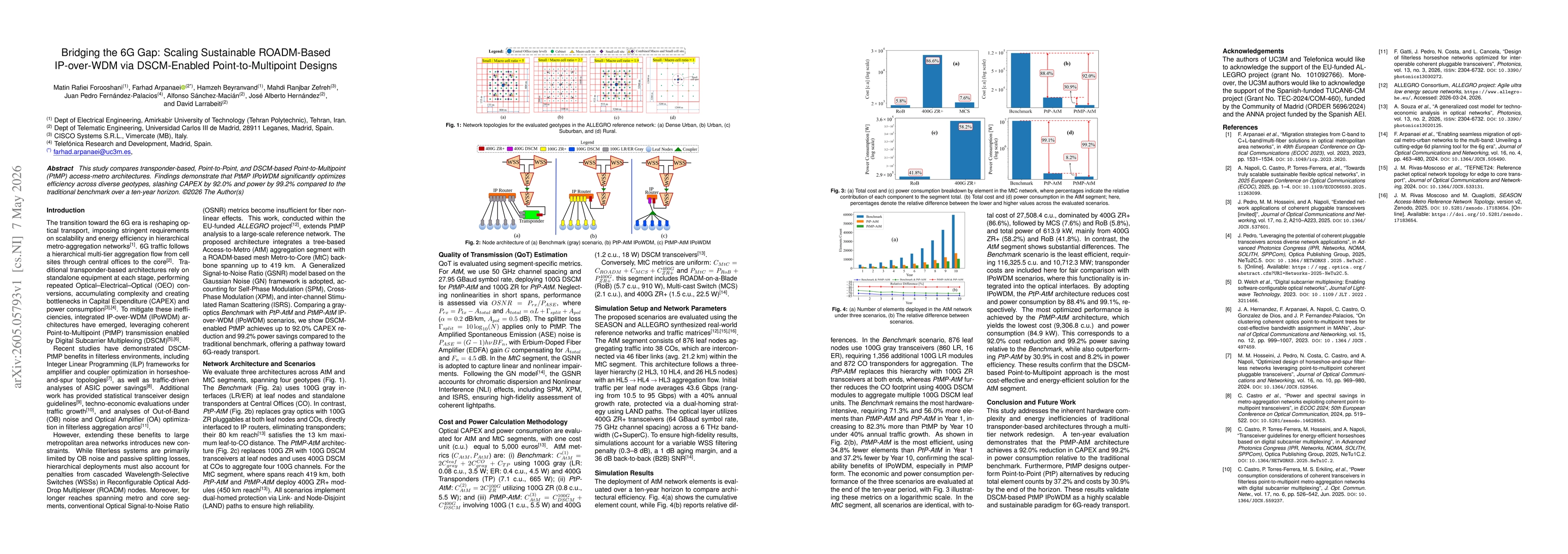 Thumbnail for Bridging the 6G Gap: Scaling Sustainable ROADM-Based IP-over-WDM via DSCM-Enabled Point-to-Multipoint Designs