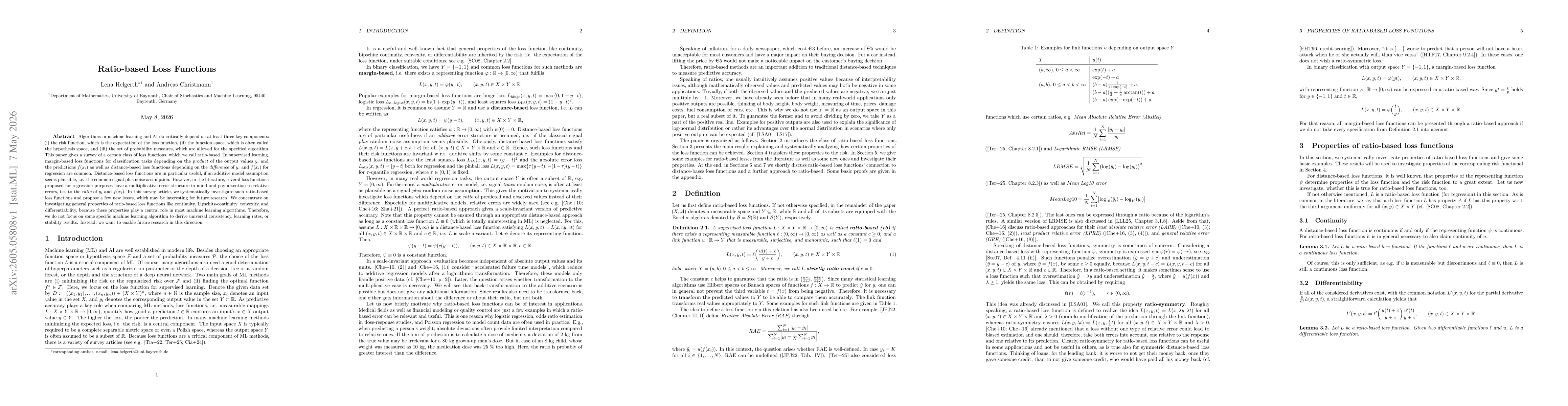 Thumbnail for Ratio-based Loss Functions