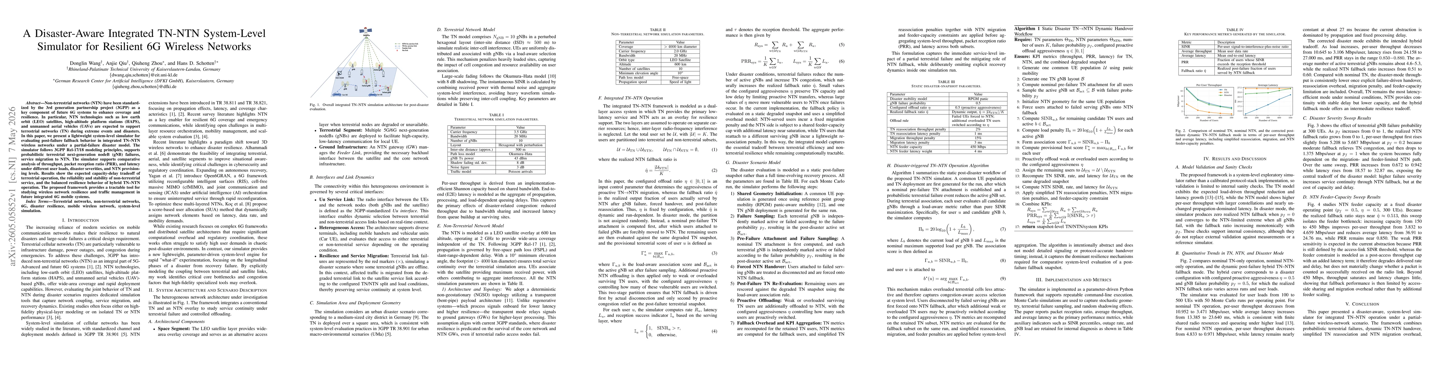 Thumbnail for A Disaster-Aware Integrated TN-NTN System-Level Simulator for Resilient 6G Wireless Networks