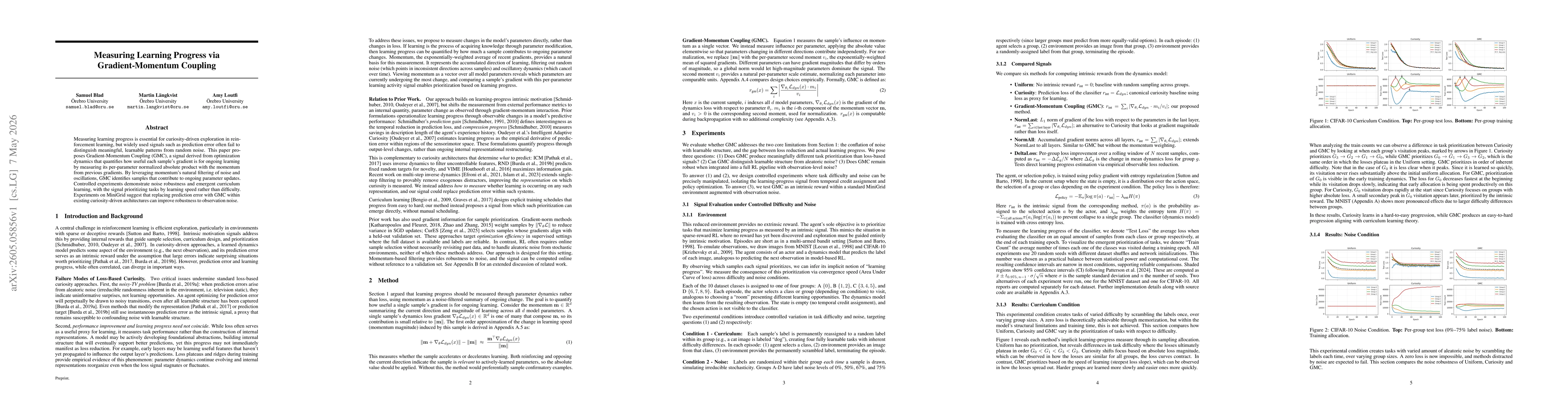 Thumbnail for Measuring Learning Progress via Gradient-Momentum Coupling