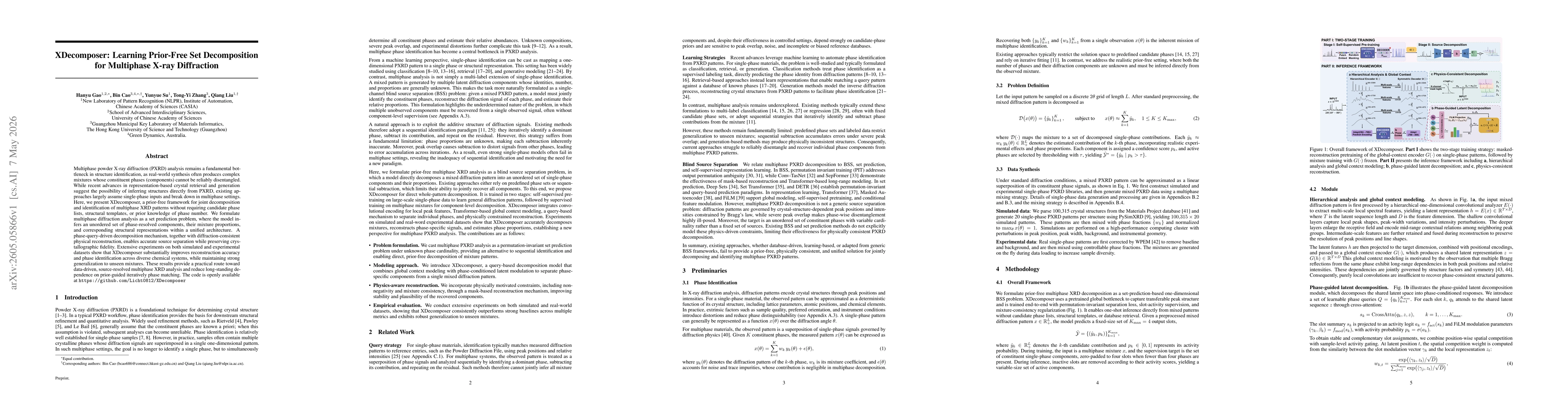 Thumbnail for XDecomposer: Learning Prior-Free Set Decomposition for Multiphase X-ray Diffraction