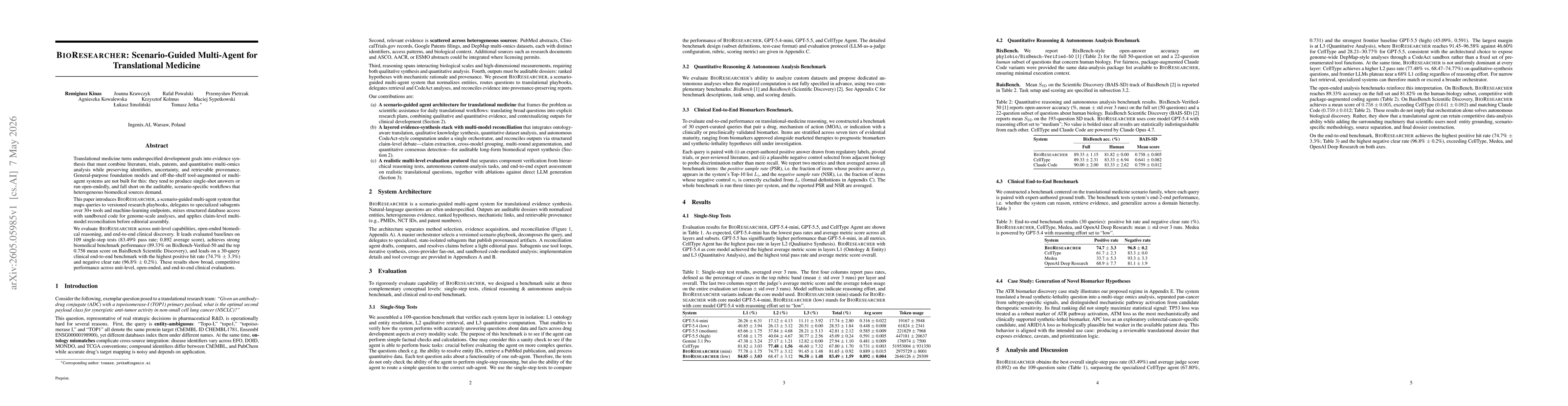 Thumbnail for BioResearcher: Scenario-Guided Multi-Agent for Translational Medicine