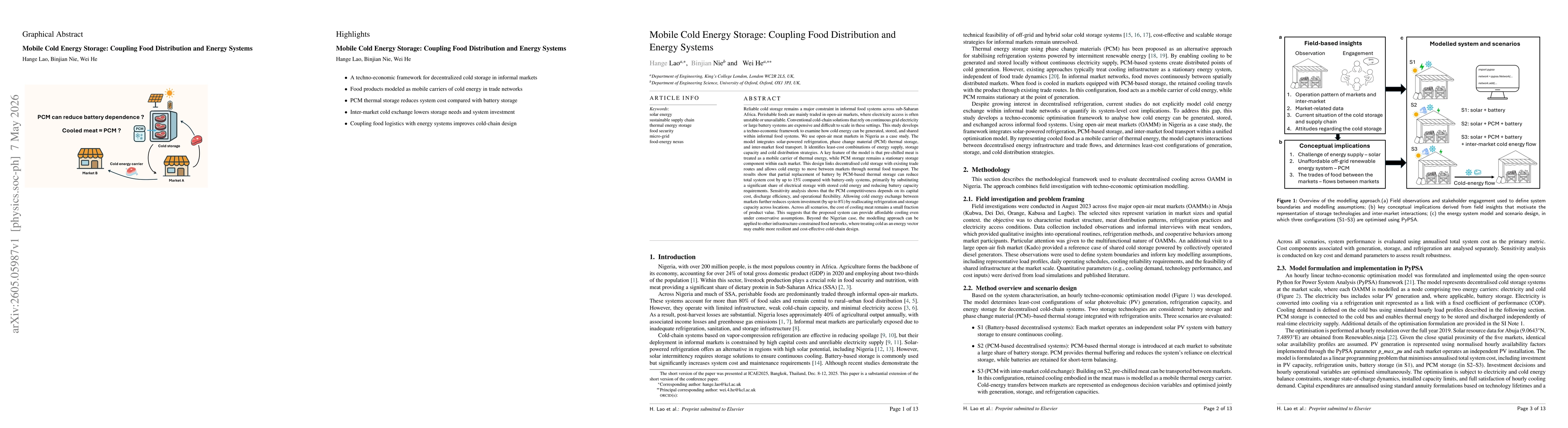 Thumbnail for Mobile Cold Energy Storage: Coupling Food Distribution and Energy Systems