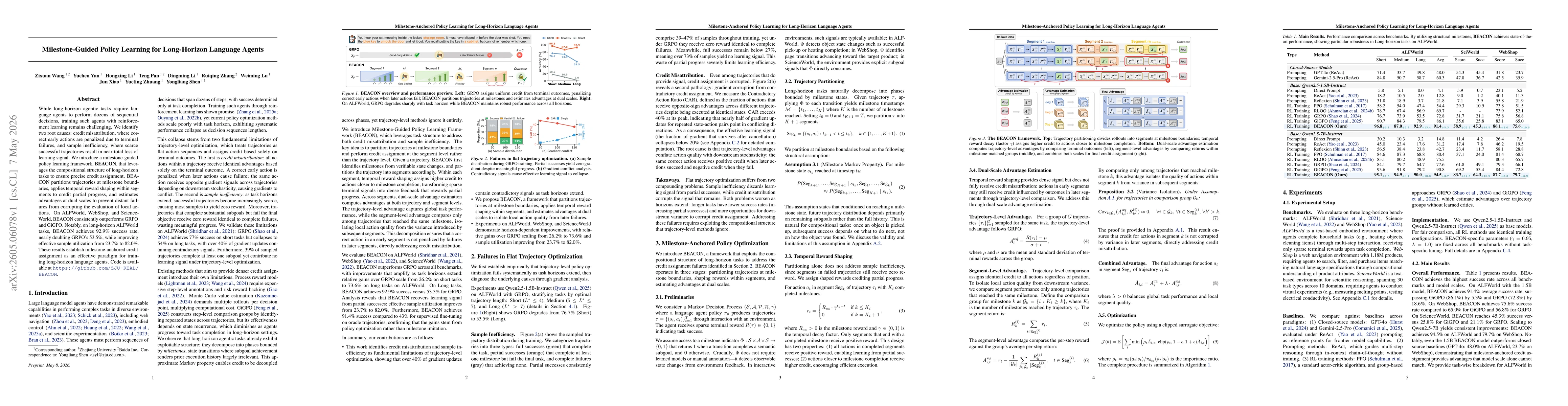 Thumbnail for Milestone-Guided Policy Learning for Long-Horizon Language Agents