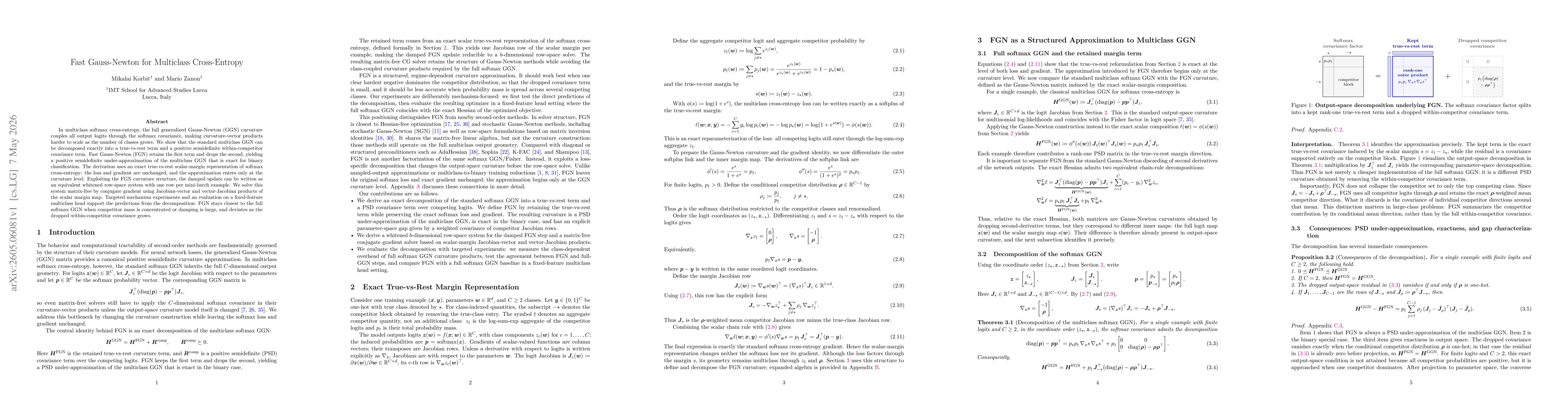 Thumbnail for Fast Gauss-Newton for Multiclass Cross-Entropy