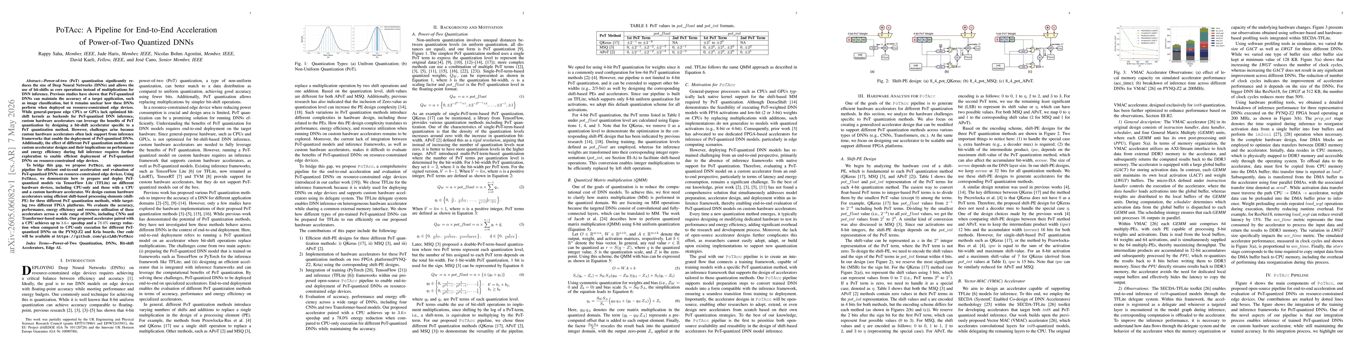 Thumbnail for PoTAcc: A Pipeline for End-to-End Acceleration of Power-of-Two Quantized DNNs