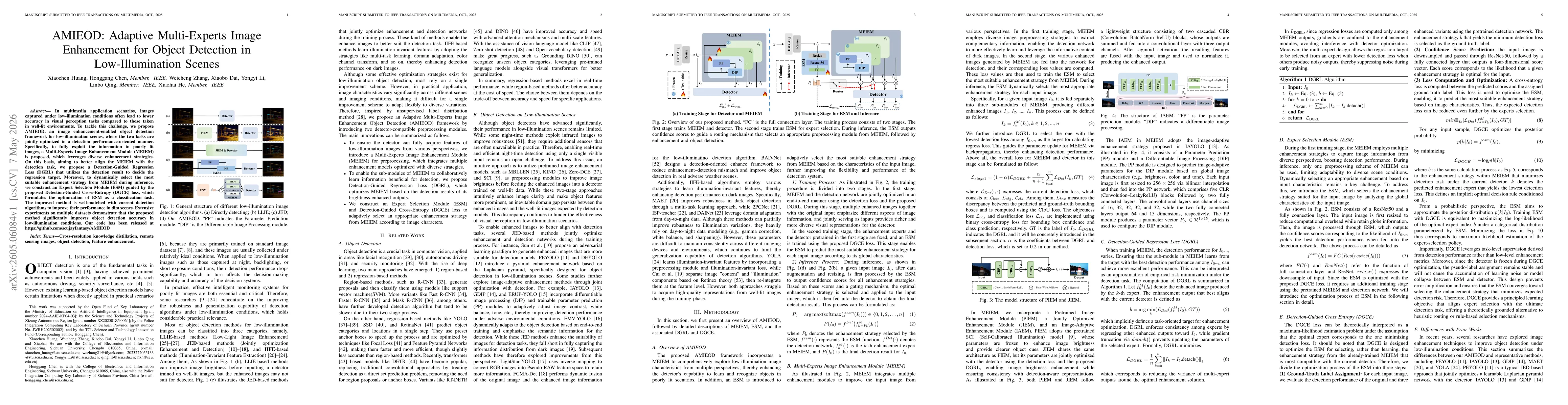 Thumbnail for AMIEOD: Adaptive Multi-Experts Image Enhancement for Object Detection in Low-Illumination Scenes