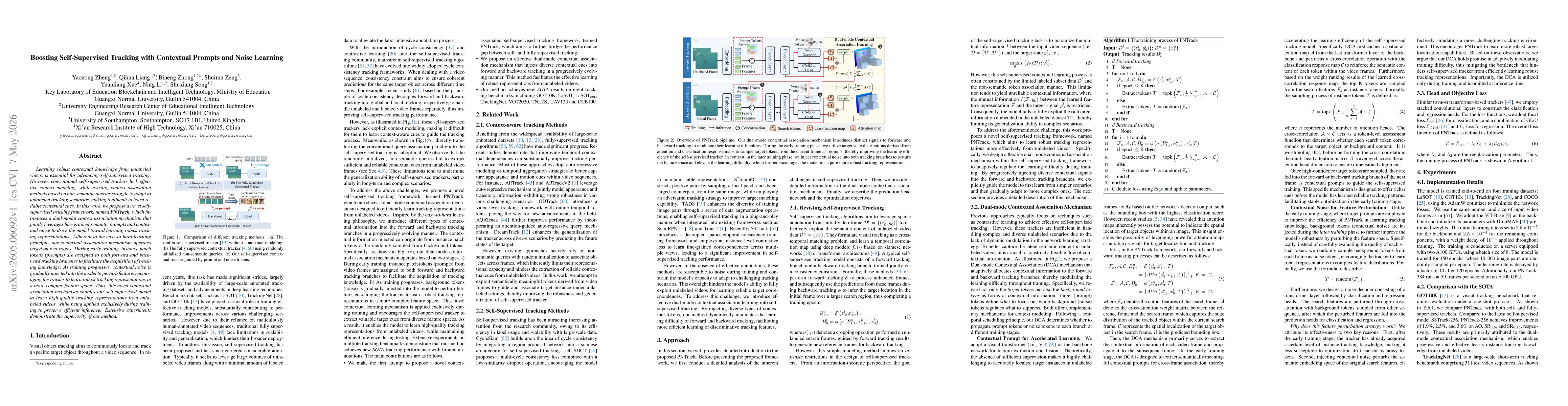 Thumbnail for Boosting Self-Supervised Tracking with Contextual Prompts and Noise Learning