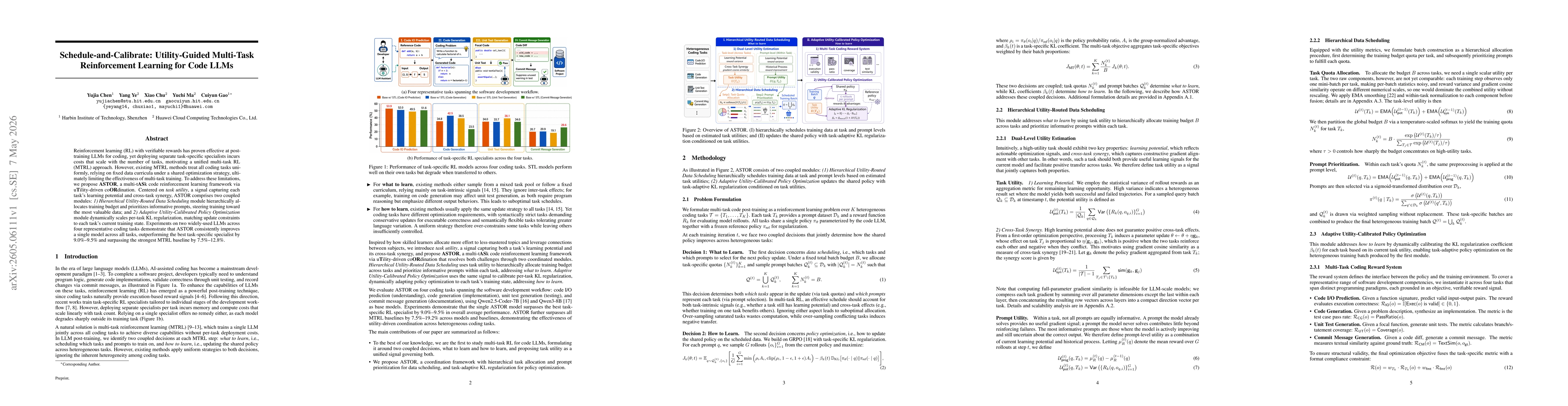 Thumbnail for Schedule-and-Calibrate: Utility-Guided Multi-Task Reinforcement Learning for Code LLMs