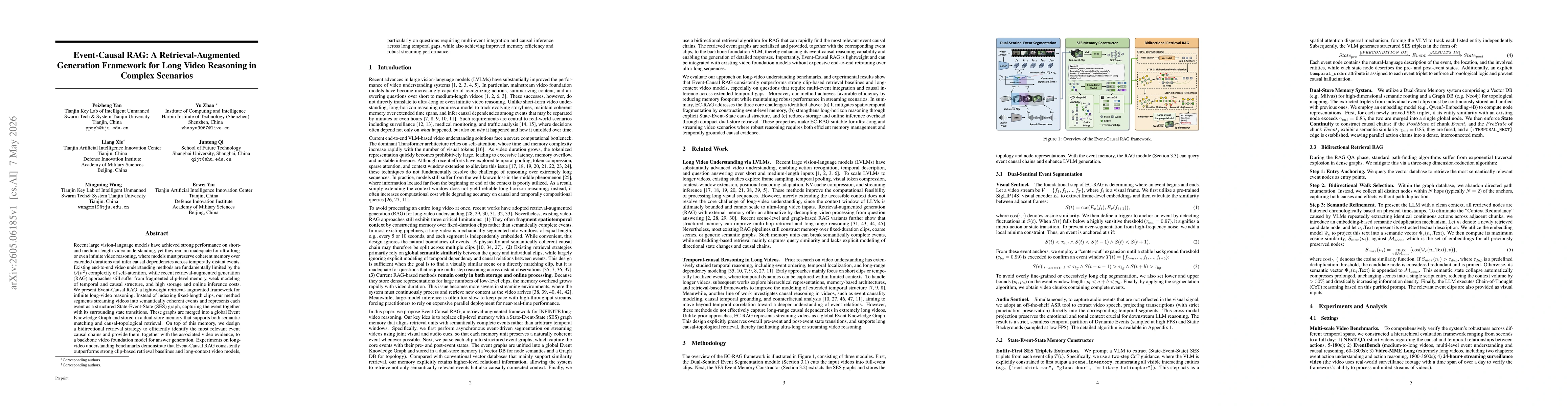 Thumbnail for Event-Causal RAG: A Retrieval-Augmented Generation Framework for Long Video Reasoning in Complex Scenarios