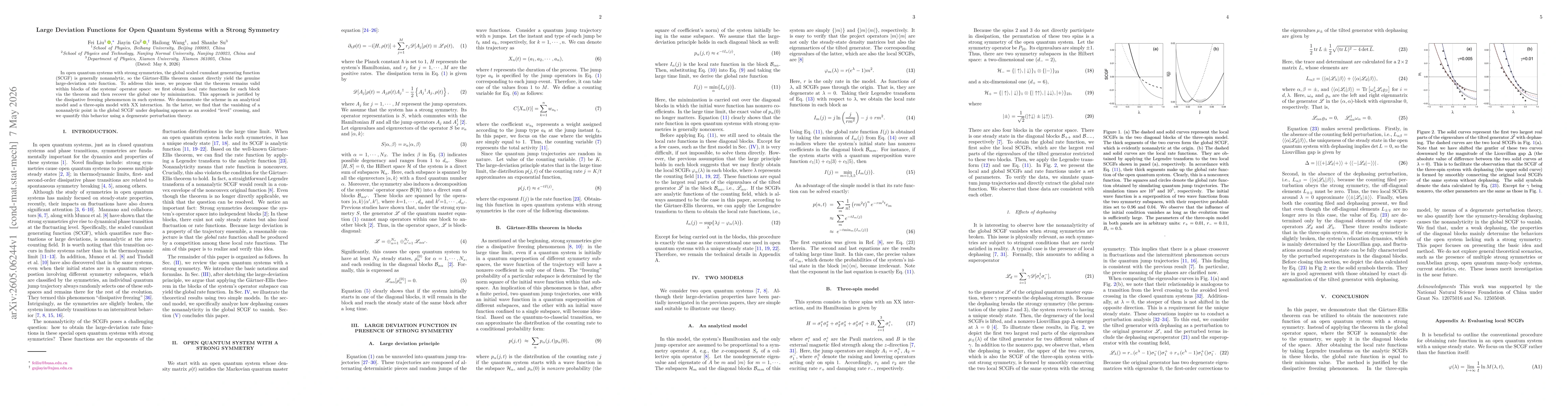 Thumbnail for Large Deviation Functions for Open Quantum Systems with a Strong Symmetry