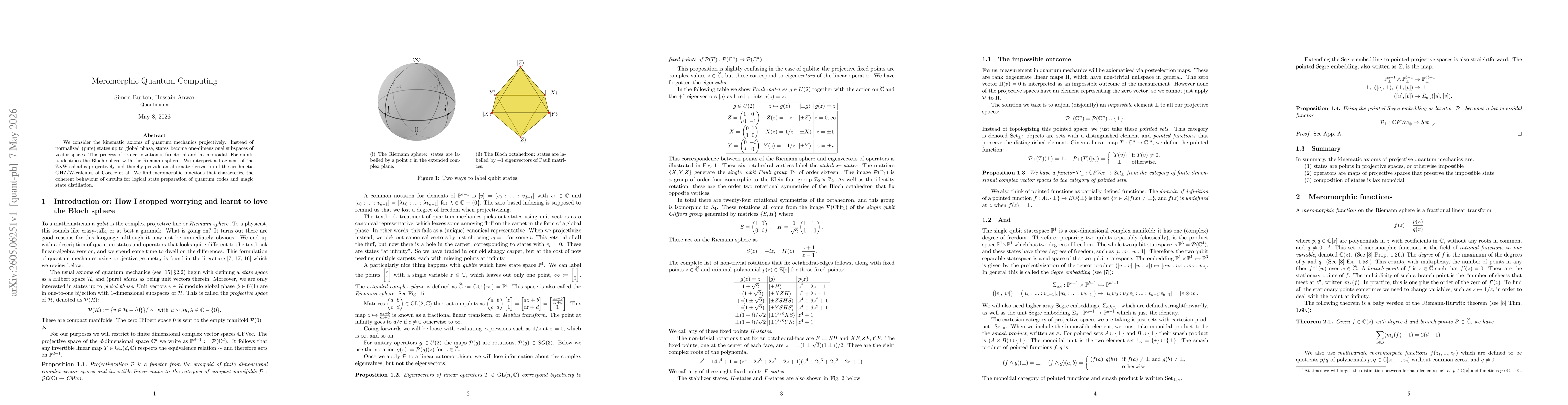 Thumbnail for Meromorphic Quantum Computing