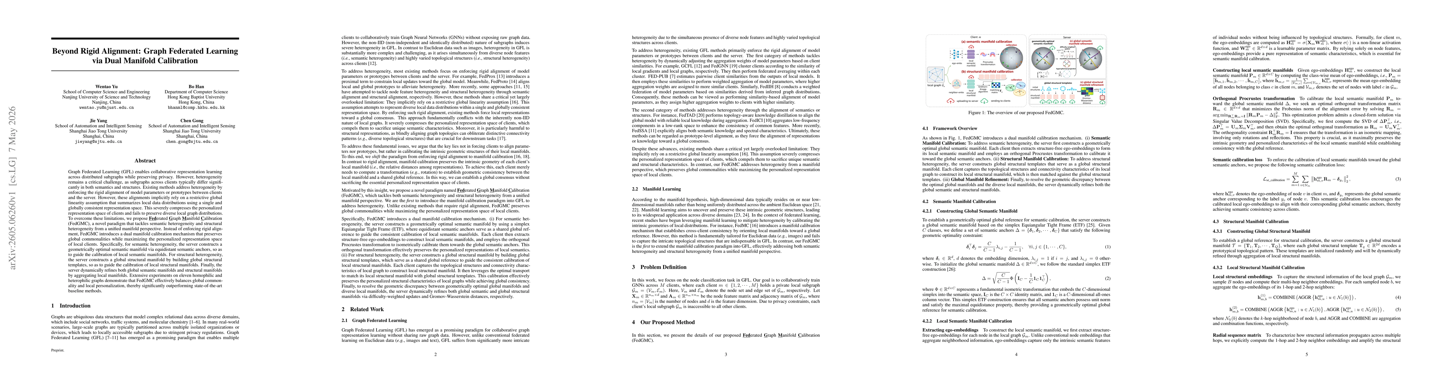 Thumbnail for Beyond Rigid Alignment: Graph Federated Learning via Dual Manifold Calibration