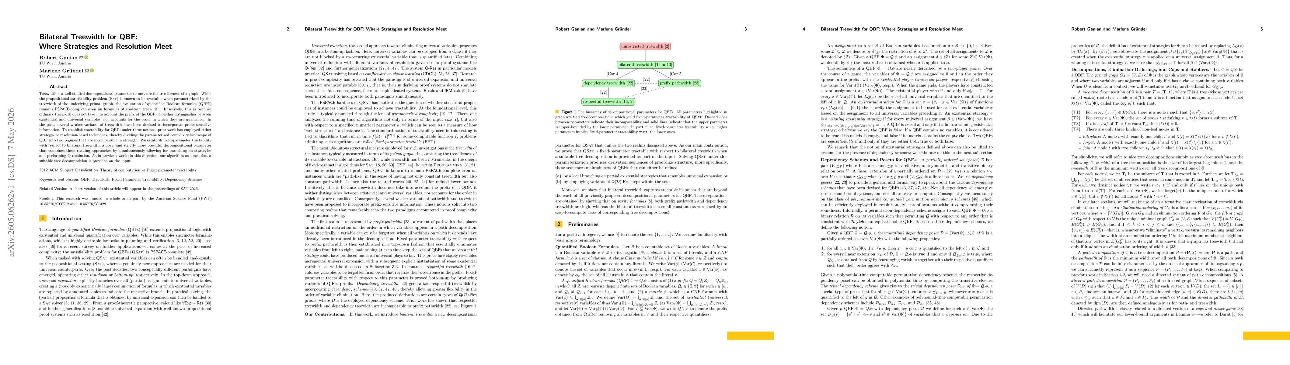 Thumbnail for Bilateral Treewidth for QBF: Where Strategies and Resolution Meet