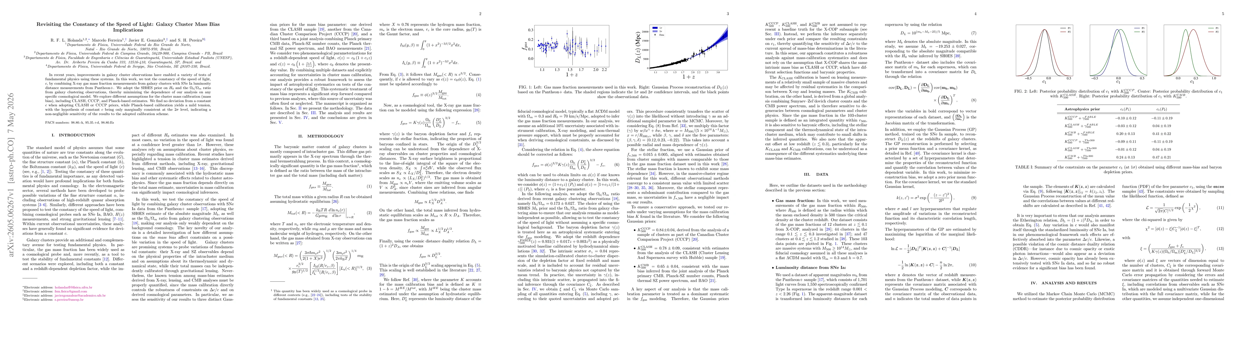 Thumbnail for Revisiting the Constancy of the Speed of Light: Galaxy Cluster Mass Bias Implications