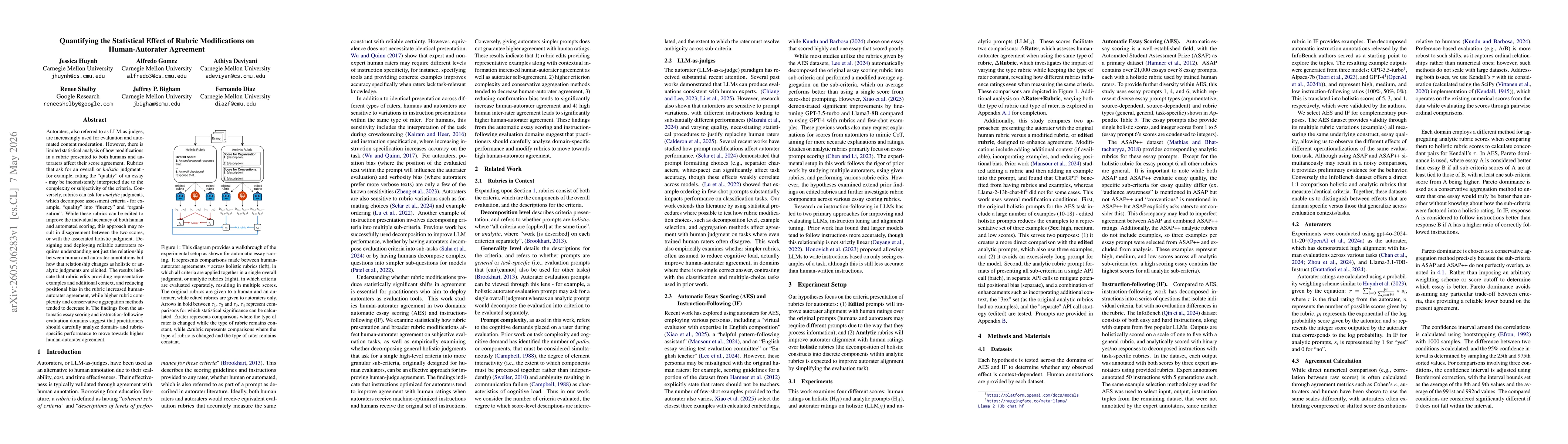Thumbnail for Quantifying the Statistical Effect of Rubric Modifications on Human-Autorater Agreement