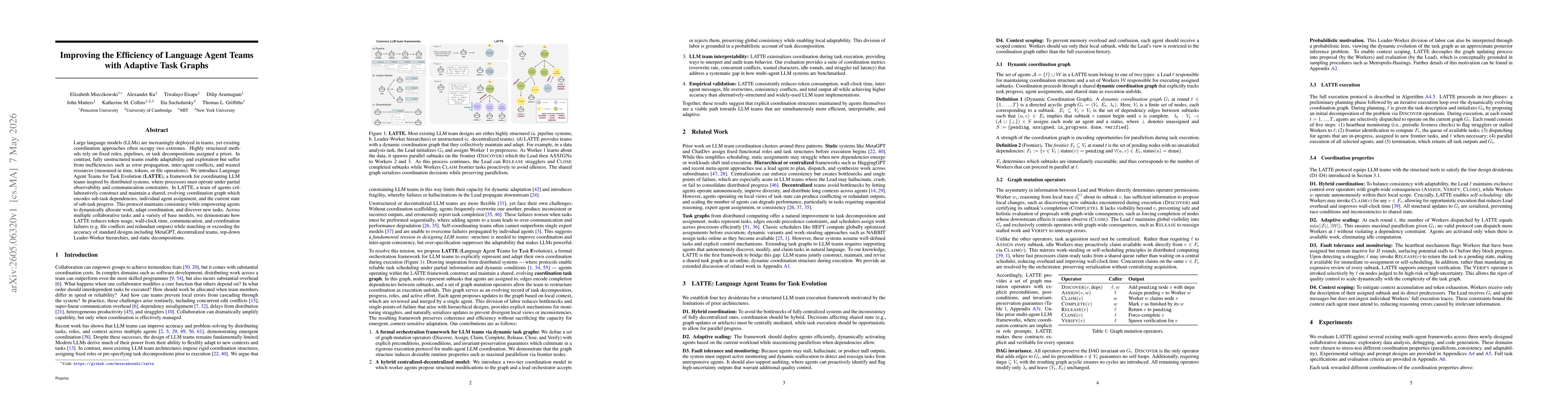 Thumbnail for Improving the Efficiency of Language Agent Teams with Adaptive Task Graphs