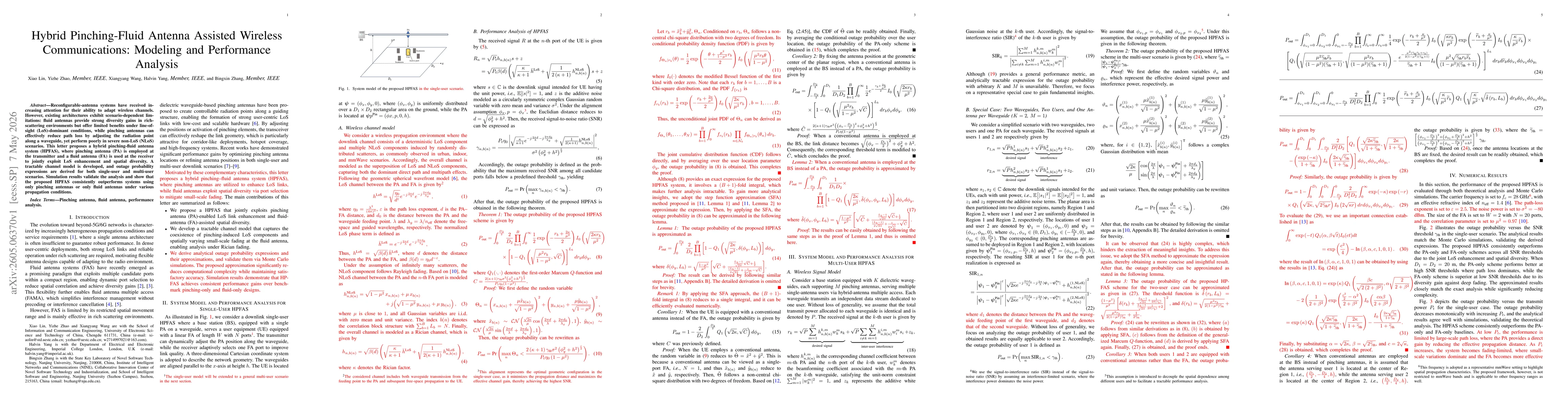 Thumbnail for Hybrid Pinching-Fluid Antenna Assisted Wireless Communications: Modeling and Performance Analysis