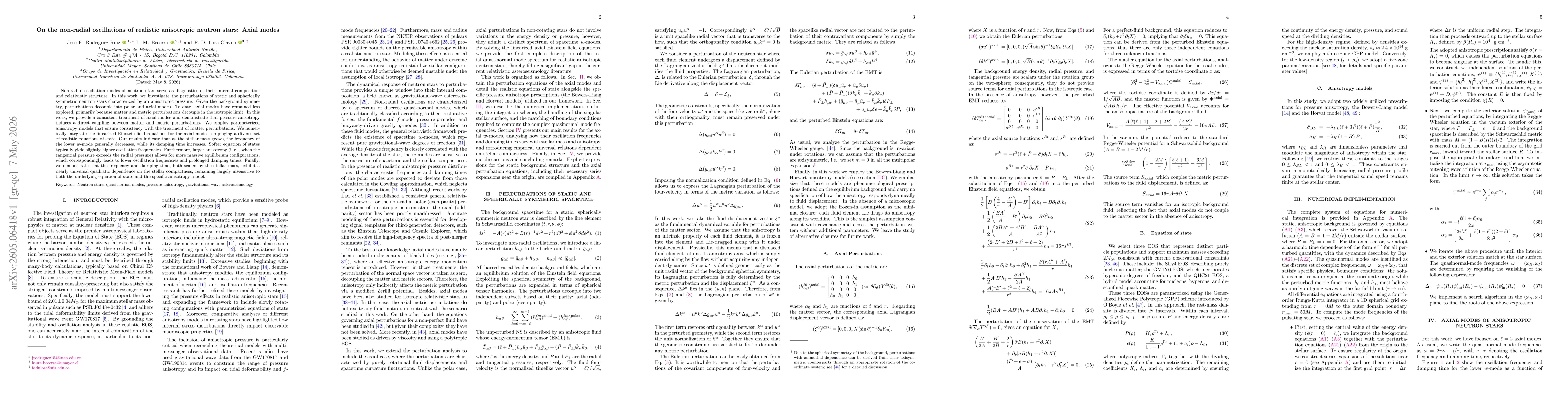 Thumbnail for On the non-radial oscillations of realistic anisotropic neutron stars: Axial modes