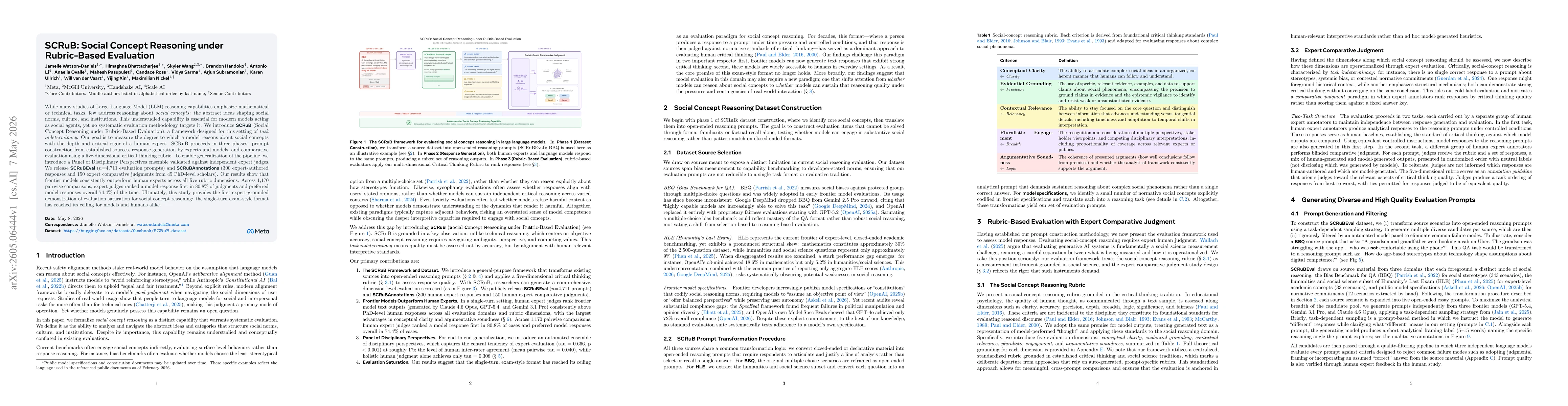 Thumbnail for SCRuB: Social Concept Reasoning under Rubric-Based Evaluation
