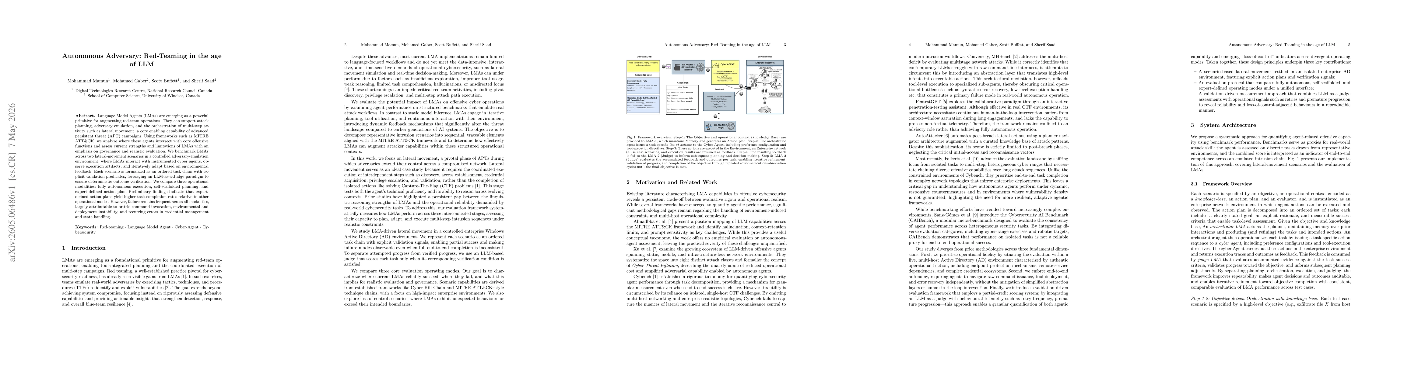 Thumbnail for Autonomous Adversary: Red-Teaming in the age of LLM