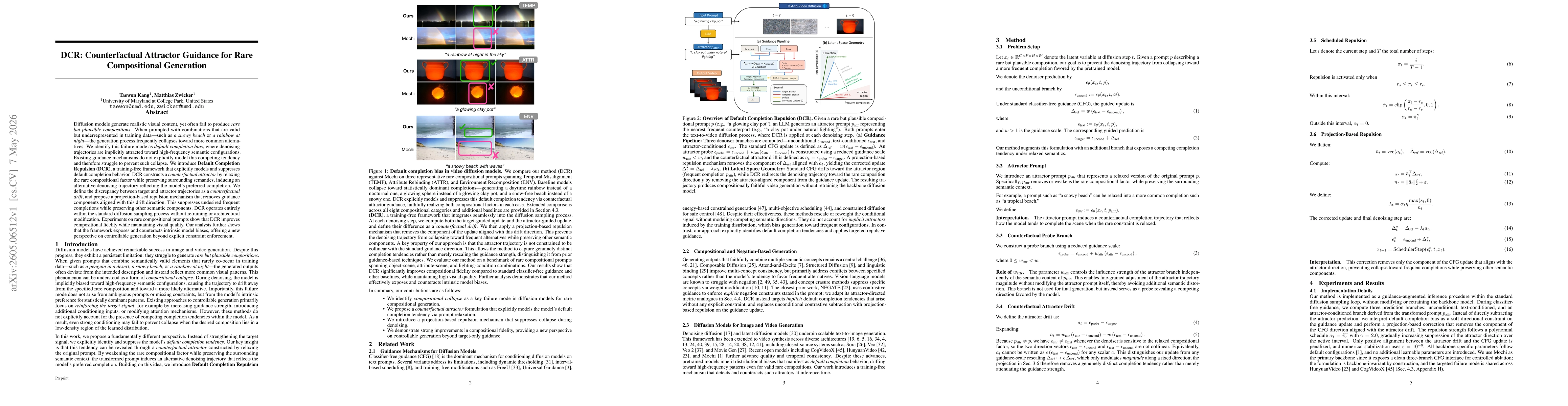 Thumbnail for DCR: Counterfactual Attractor Guidance for Rare Compositional Generation