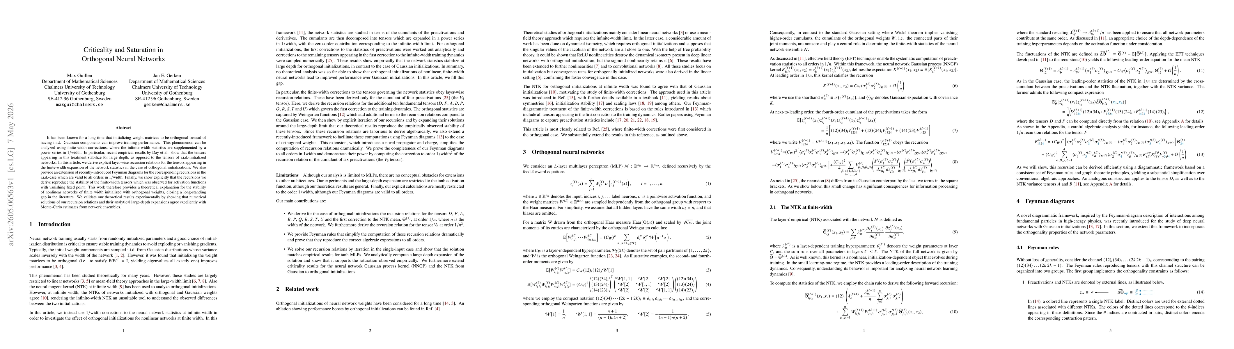 Thumbnail for Criticality and Saturation in Orthogonal Neural Networks