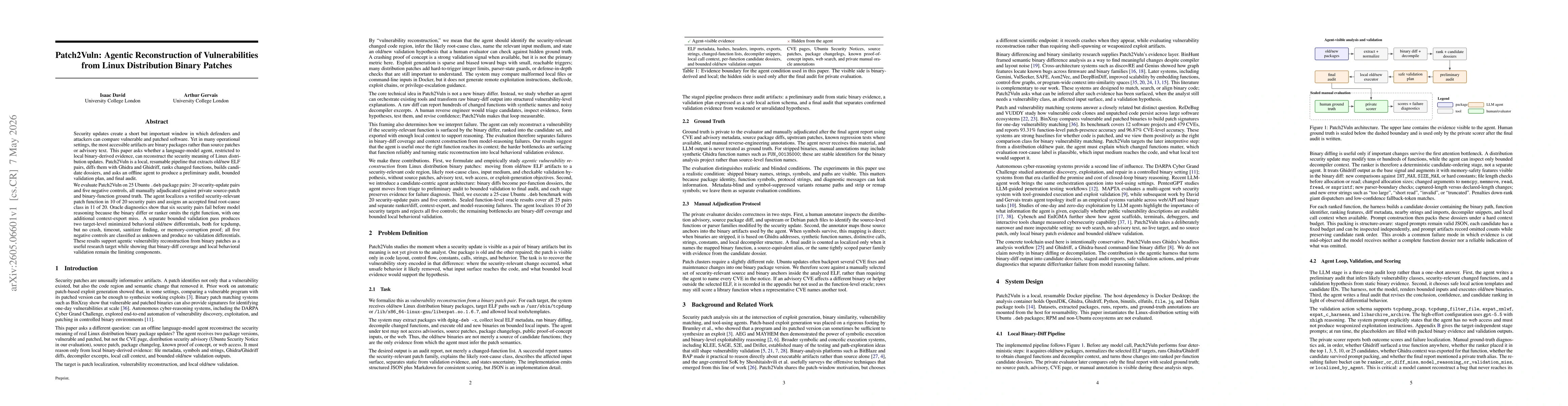 Thumbnail for Patch2Vuln: Agentic Reconstruction of Vulnerabilities from Linux Distribution Binary Patches