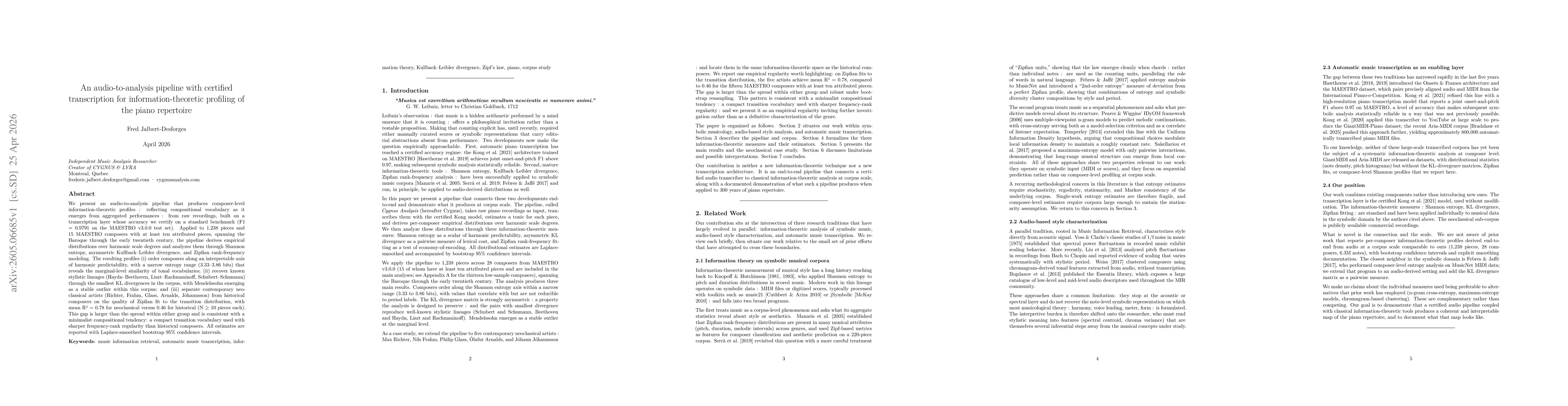 Thumbnail for An audio-to-analysis pipeline with certified transcription for information-theoretic profiling of the piano repertoire