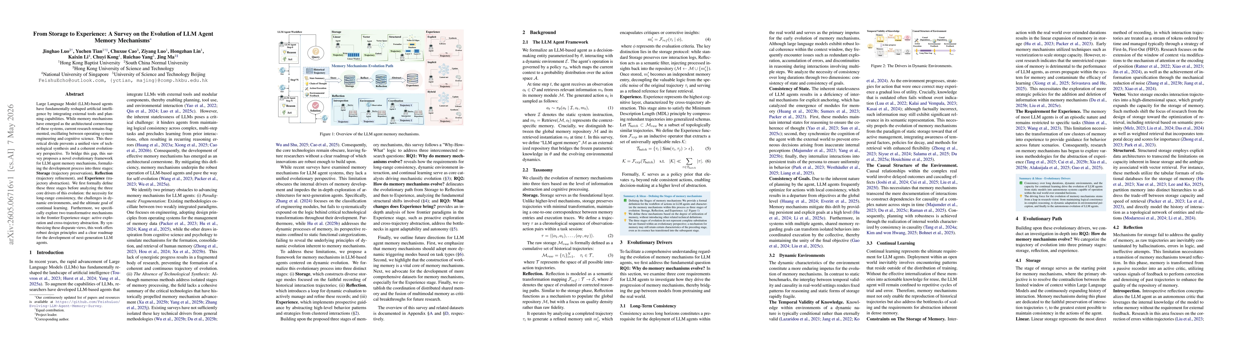 Thumbnail for From Storage to Experience: A Survey on the Evolution of LLM Agent Memory Mechanisms