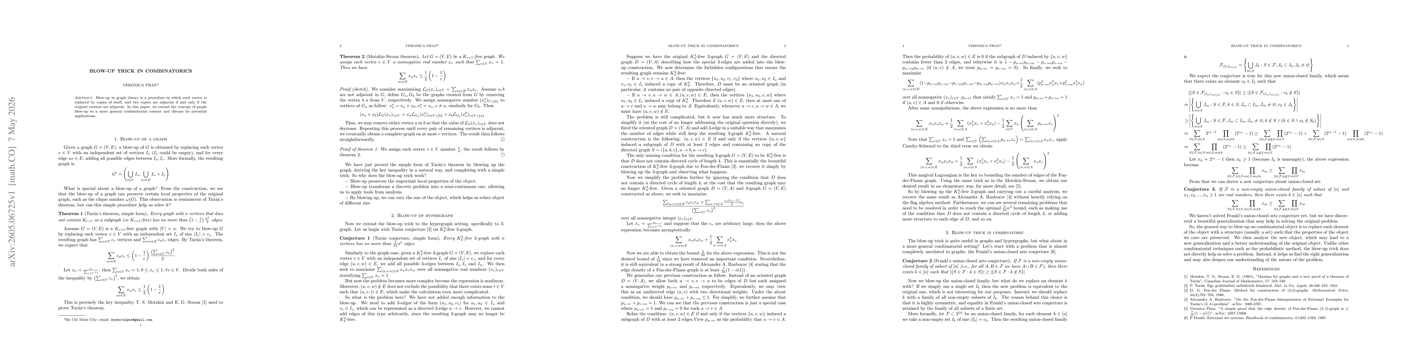 Thumbnail for Blow-up trick in Combinatorics