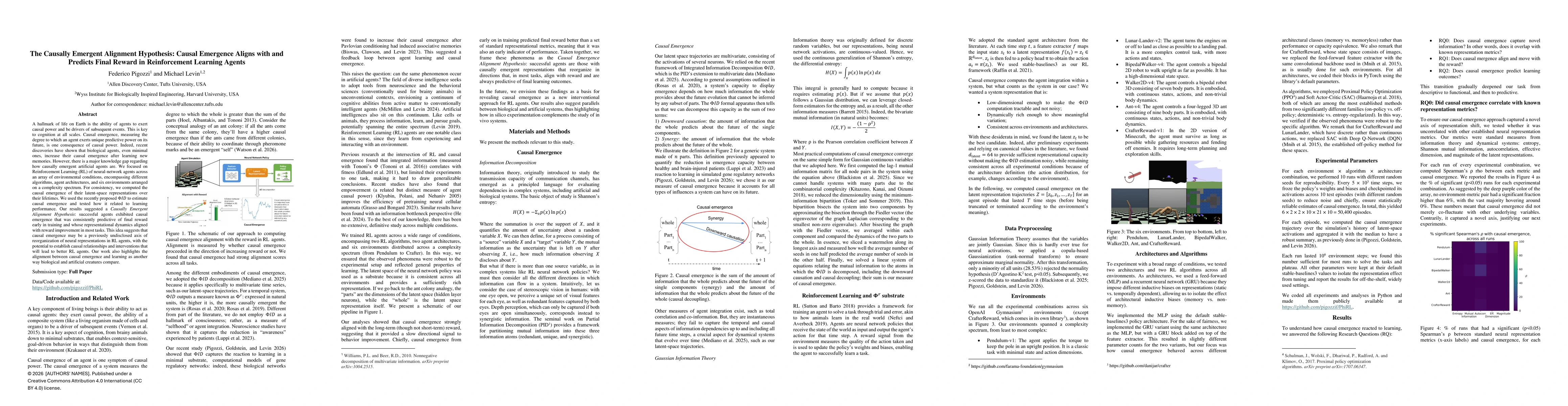 Thumbnail for The Causally Emergent Alignment Hypothesis: Causal Emergence Aligns with and Predicts Final Reward in Reinforcement Learning Agents