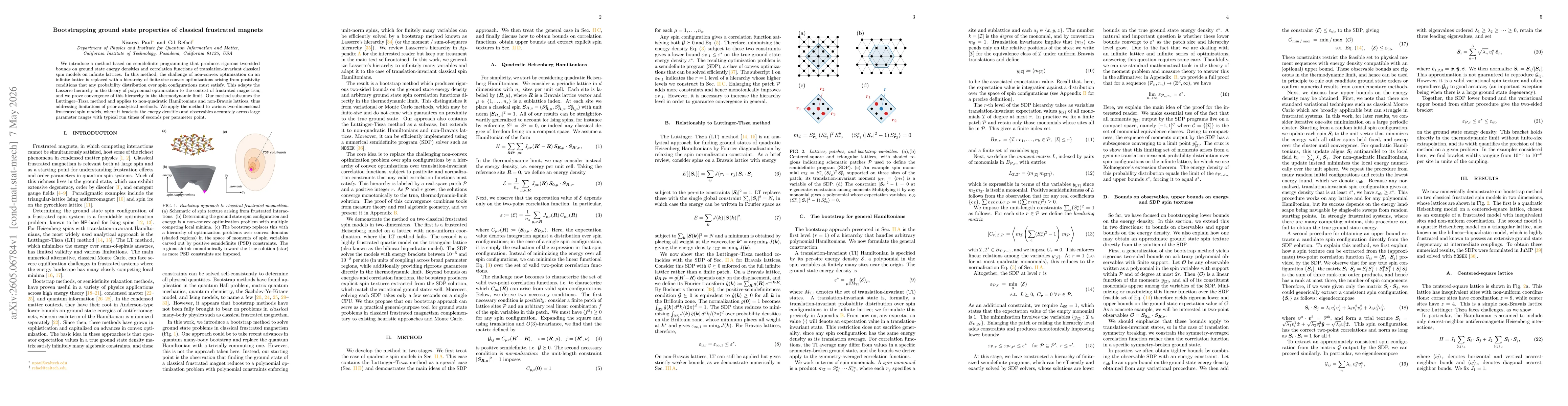 Thumbnail for Bootstrapping ground state properties of classical frustrated magnets