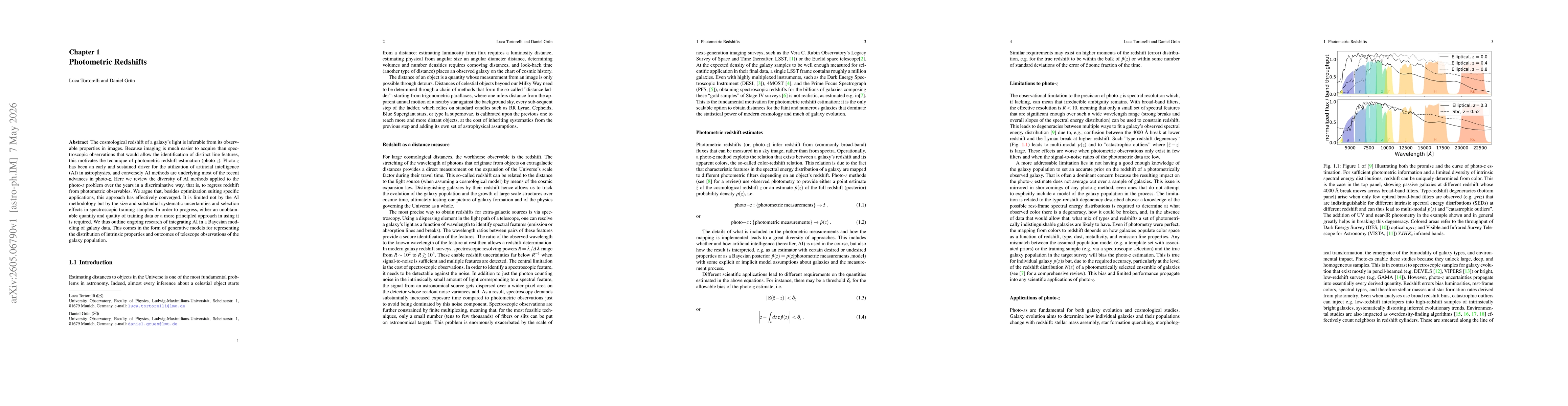 Thumbnail for Machine Learning Techniques for Astrophysics and Cosmology: Photometric Redshifts
