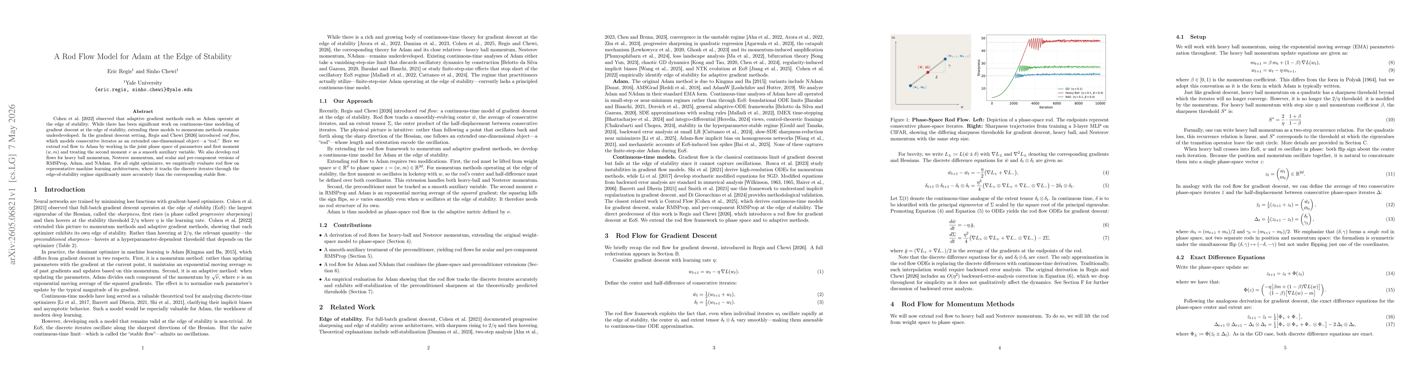 Thumbnail for A Rod Flow Model for Adam at the Edge of Stability