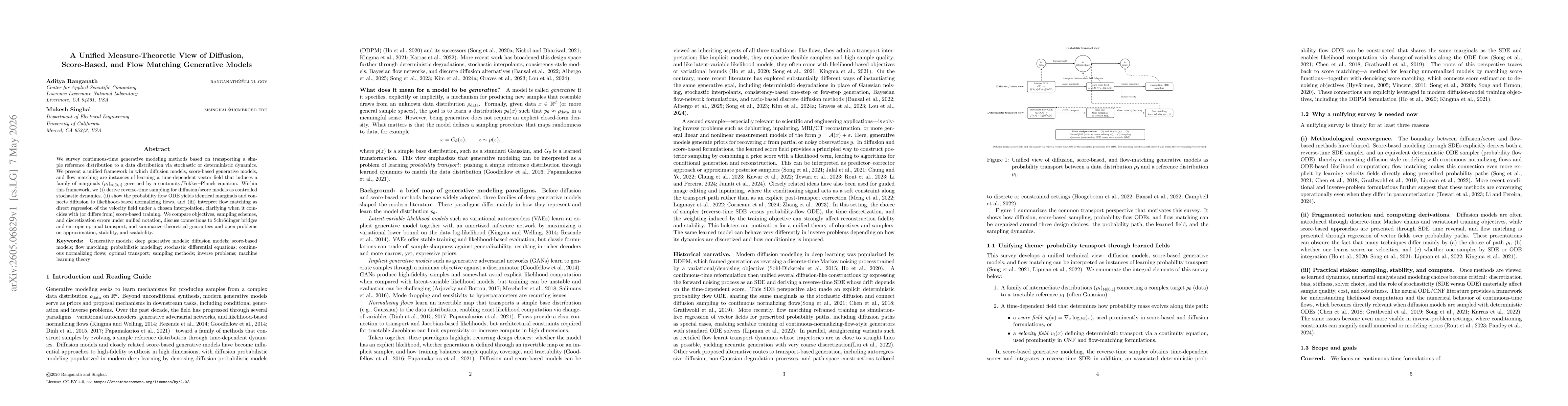 Thumbnail for A Unified Measure-Theoretic View of Diffusion, Score-Based, and Flow Matching Generative Models