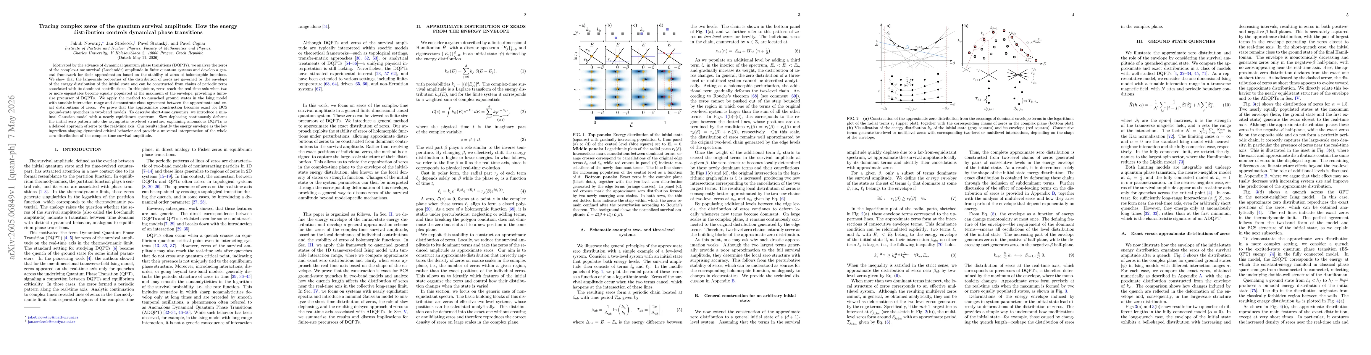 Thumbnail for Tracing complex zeros of the quantum survival amplitude: How the energy distribution controls dynamical phase transitions
