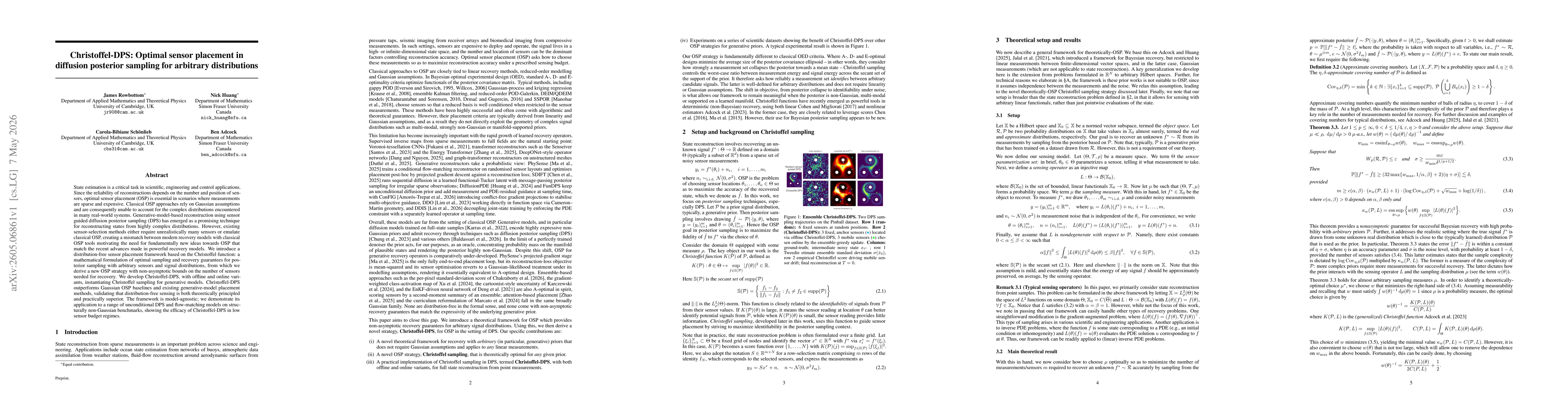 Thumbnail for Christoffel-DPS: Optimal sensor placement in diffusion posterior sampling for arbitrary distributions