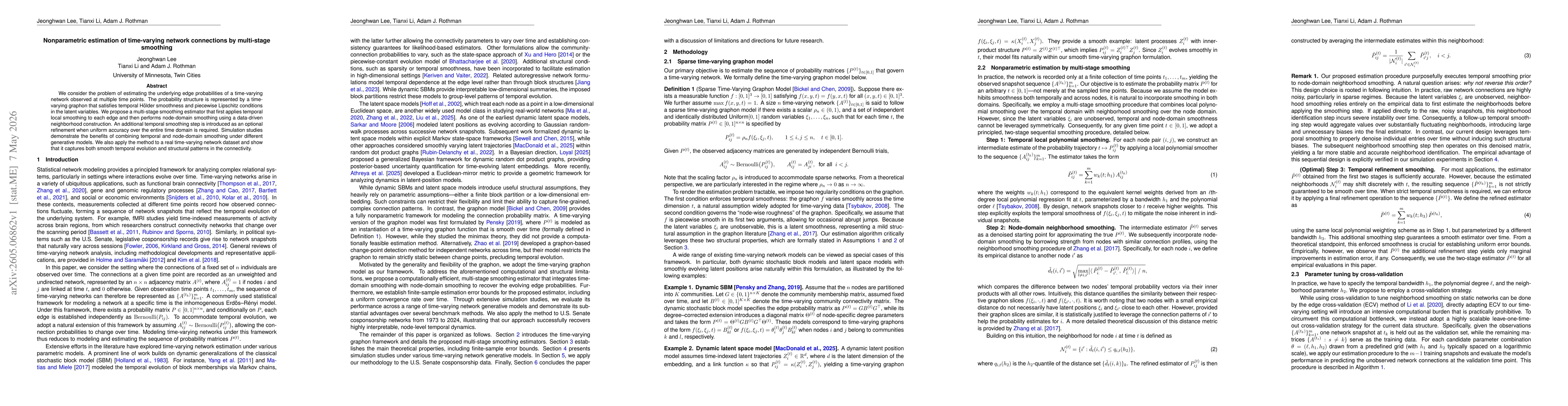 Thumbnail for Nonparametric estimation of time-varying network connections by multi-stage smoothing