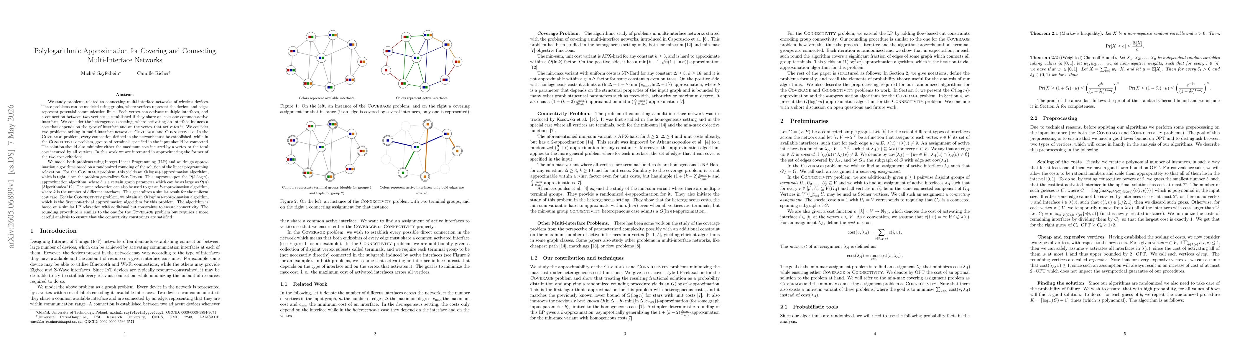Thumbnail for Polylogarithmic Approximation for Covering and Connecting Multi-Interface Networks
