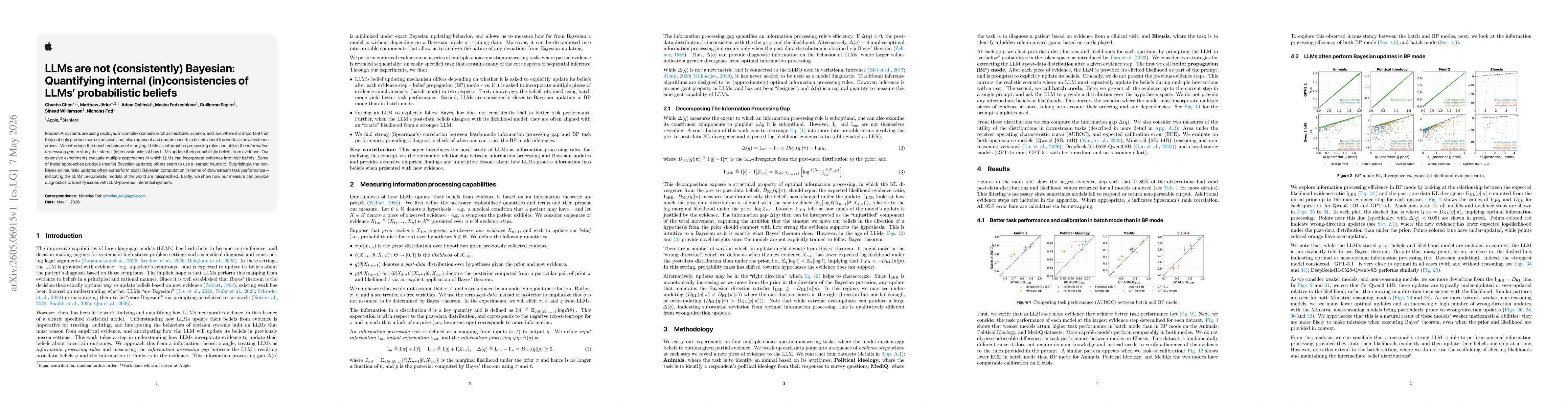 Thumbnail for LLMs are not (consistently) Bayesian: Quantifying internal (in)consistencies of LLMs' probabilistic beliefs