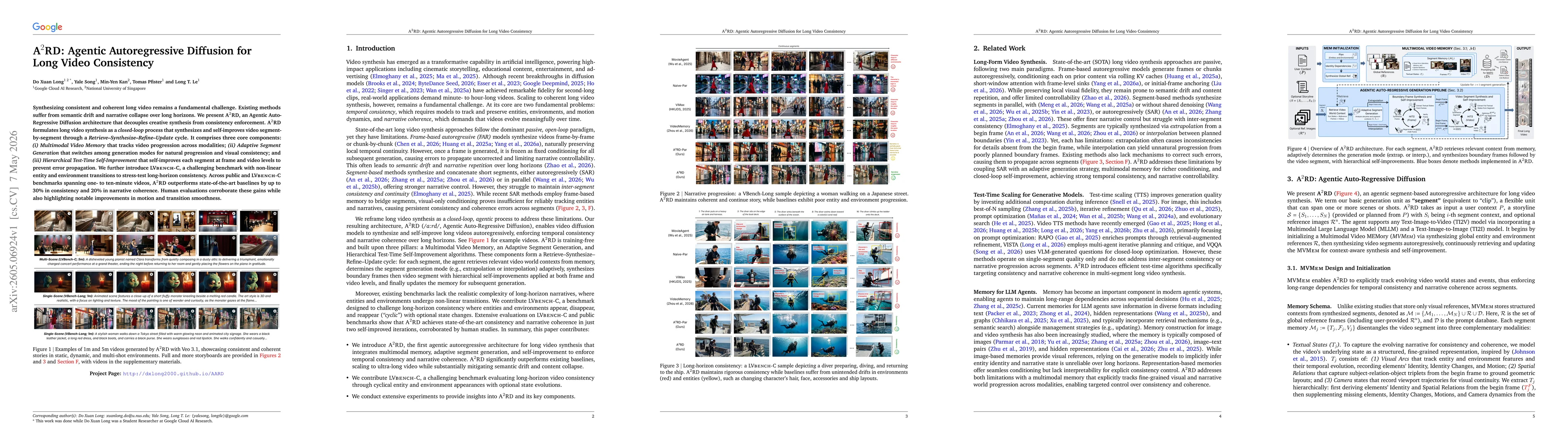 Thumbnail for A$^2$RD: Agentic Autoregressive Diffusion for Long Video Consistency