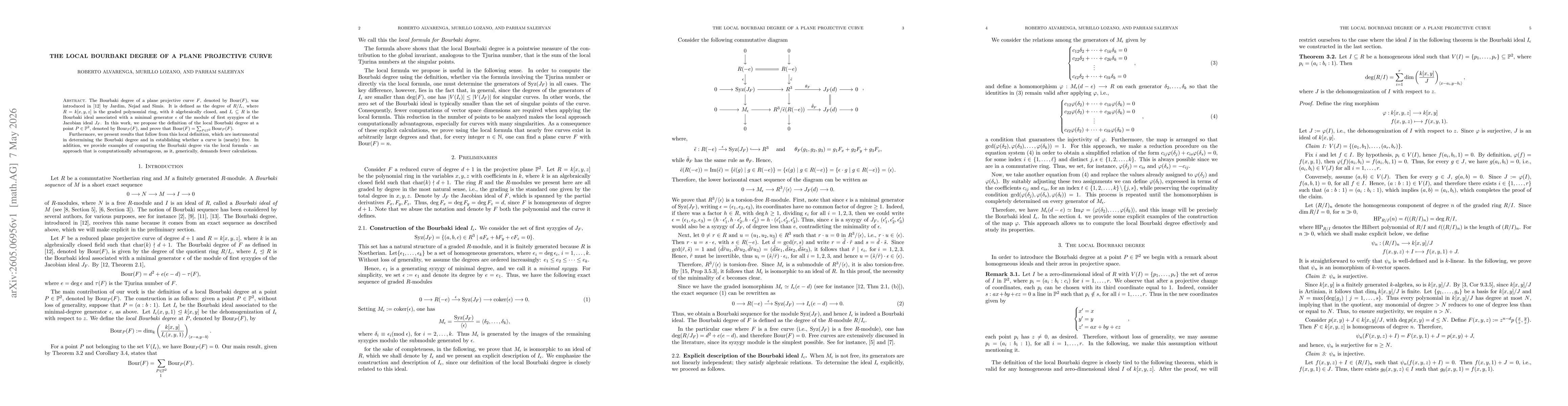 Thumbnail for The Local Bourbaki Degree of a Plane Projective Curve