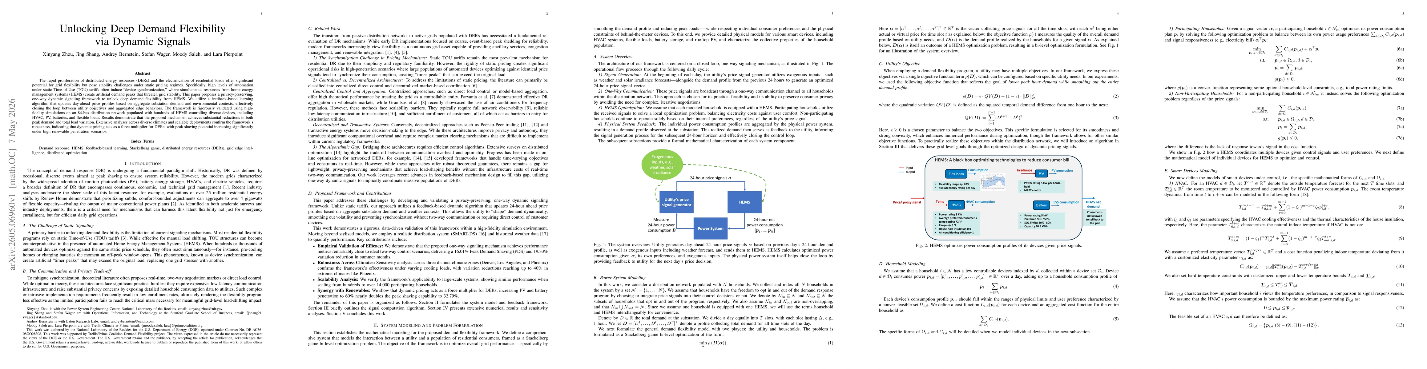 Thumbnail for Unlocking Deep Demand Flexibility via Dynamic Signals