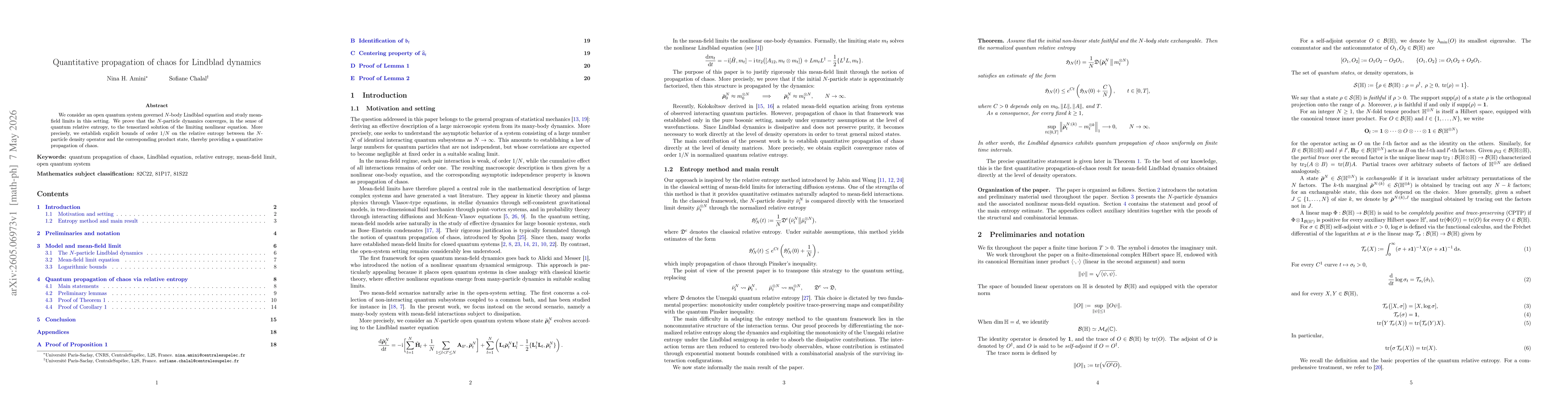 Thumbnail for Quantitative propagation of chaos for Lindblad dynamics