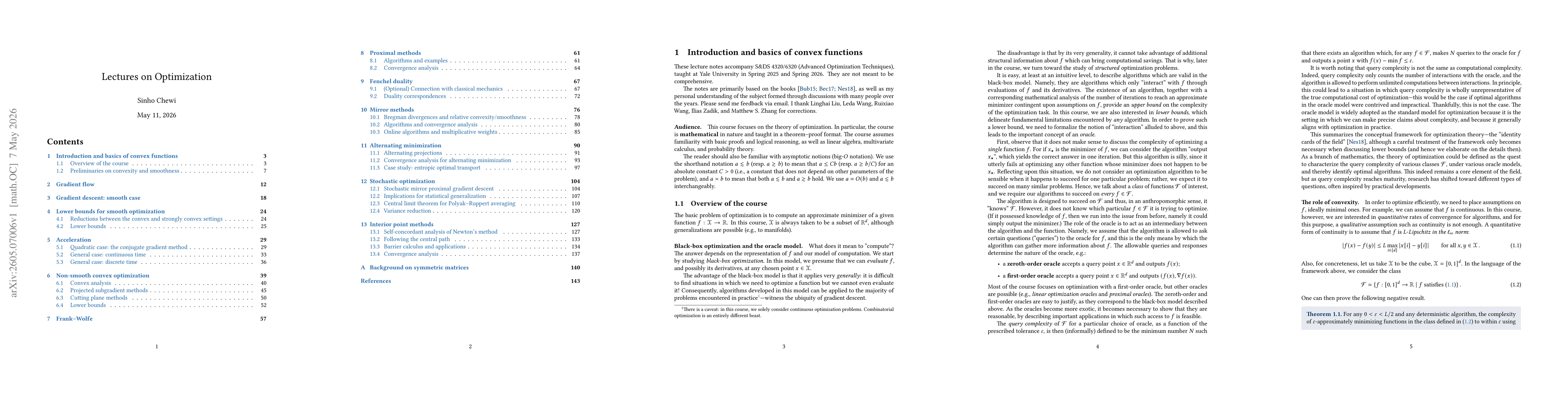 Thumbnail for Lectures on optimization