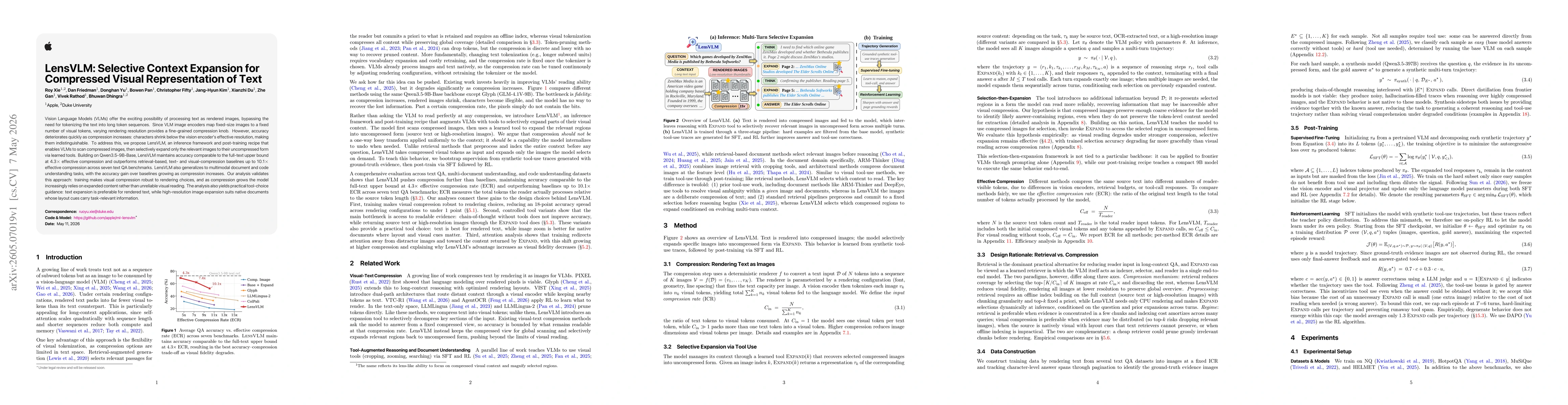 Thumbnail for LensVLM: Selective Context Expansion for Compressed Visual Representation of Text