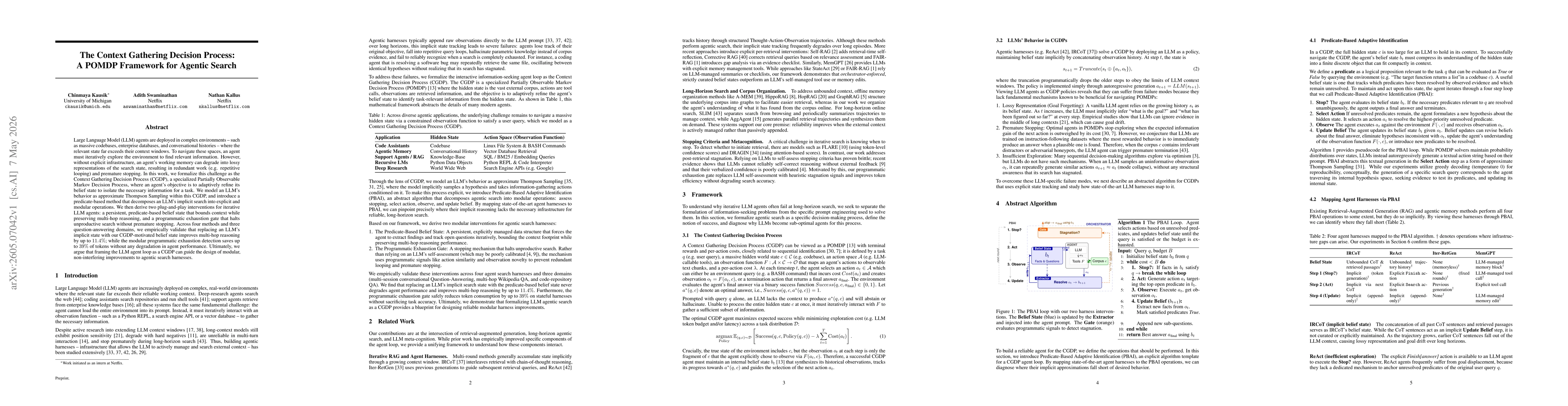 Thumbnail for The Context Gathering Decision Process: A POMDP Framework for Agentic Search